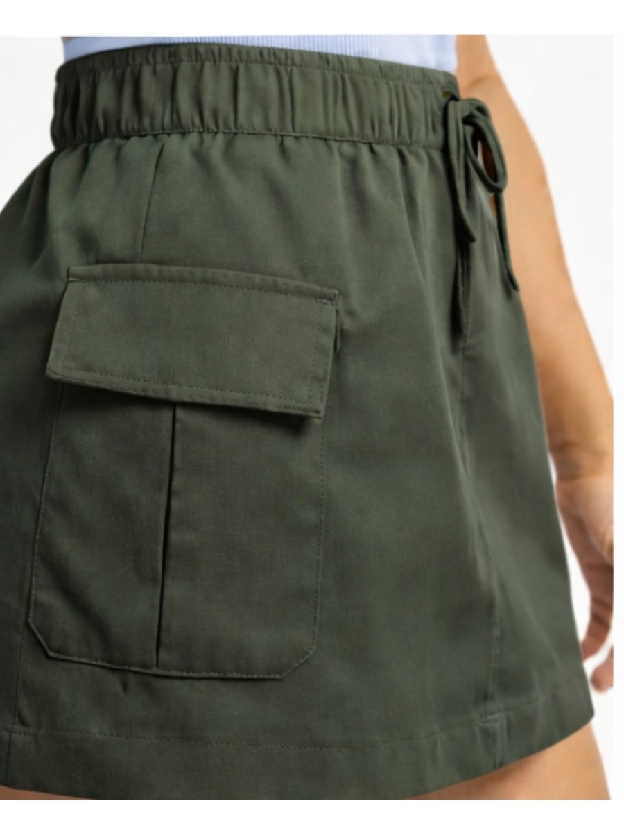 FALDA MUJER TELA MOJADA - VERDE / REGULAR - 2