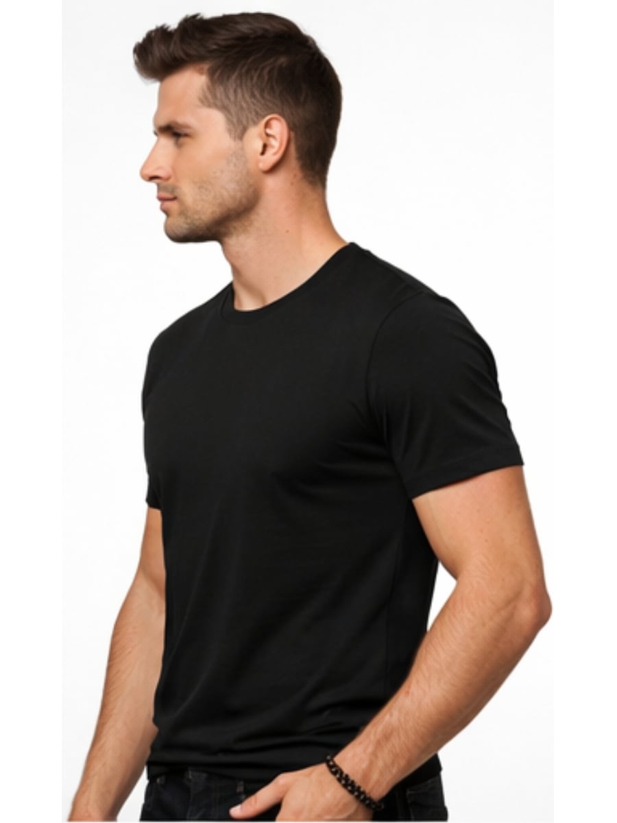POLO HOMBRE ALGODÓN NEGRO - ENKI MODASTYLE FIT REGULAR URBANO - 2
