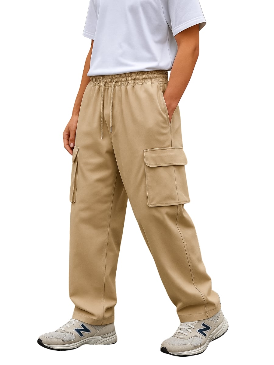 PANTALÓN CARGO HOMBRE TELA NOVA - BEIGE - 1