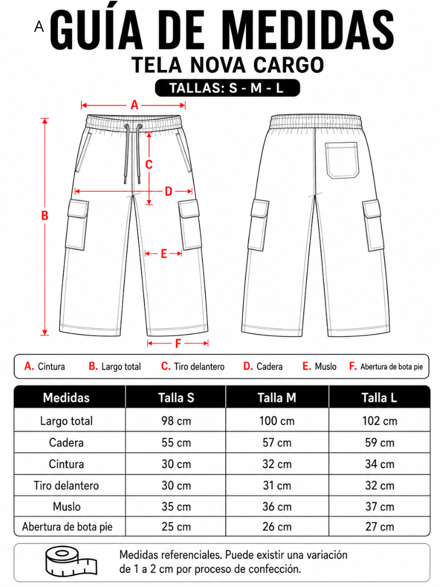PANTALÓN CARGO HOMBRE TELA NOVA - BEIGE - 2