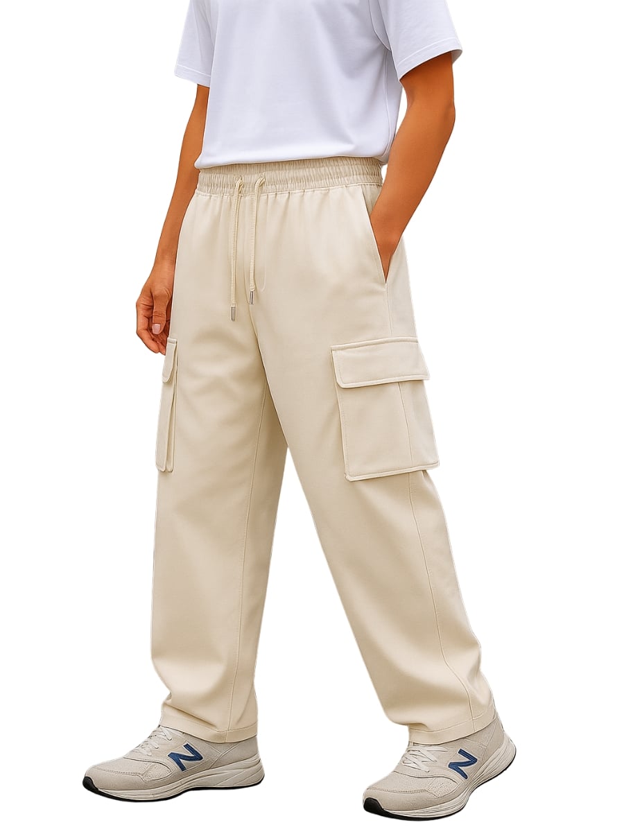 PANTALÓN CARGO HOMBRE TELA NOVA - HUESO - 1