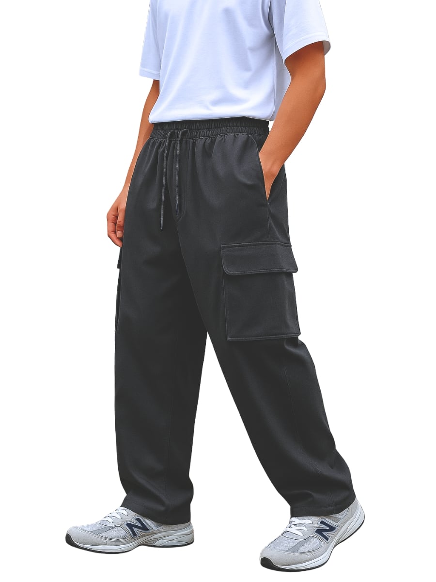 PANTALON CARGO TELA NOVA COLOR RATA PARA HOMBRE ESTILO URBANO MODERNO RESISTENTE COMODO MODA CASUAL MASCULINA TENDENCIA - 1
