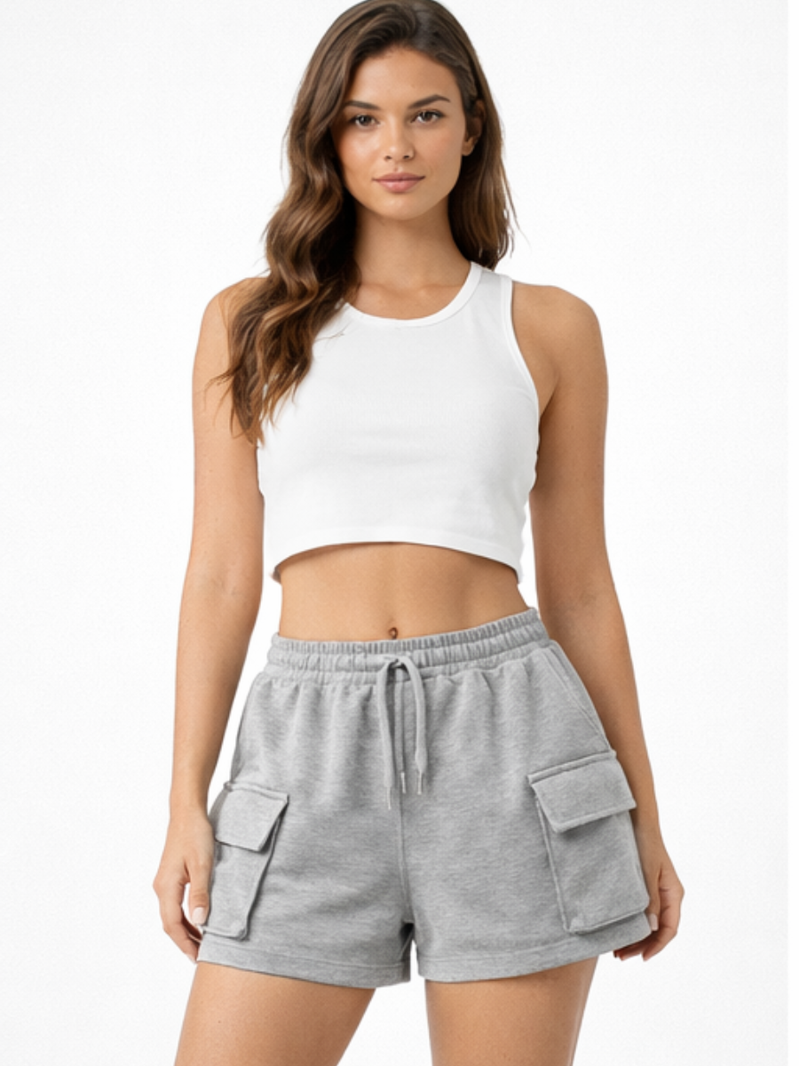 SHORT CARGO PACK X3 MUJER FRENCH TERRY - NEGRO / REGULAR - 3