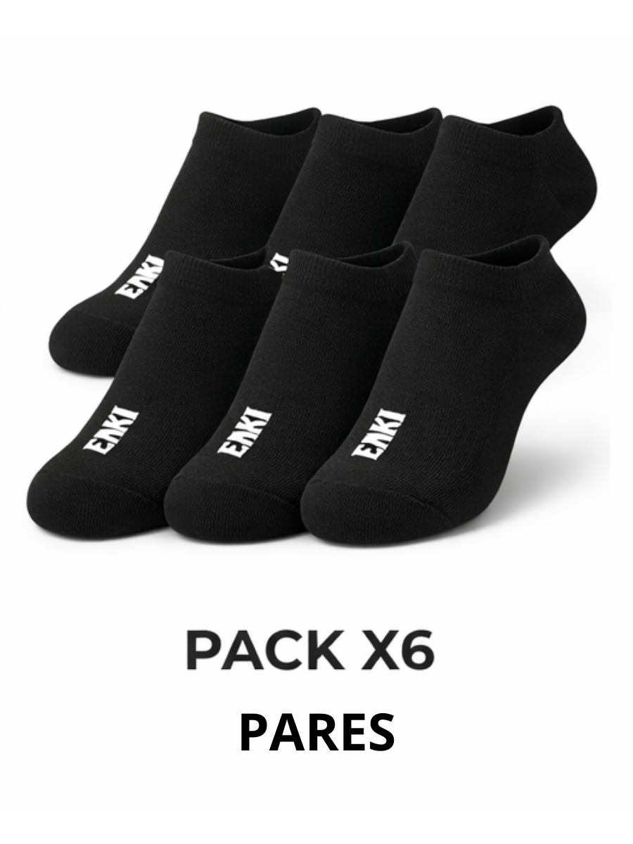 MEDIAS PACK X6 HOMBRE ALGODÓN - NEGRO - 1