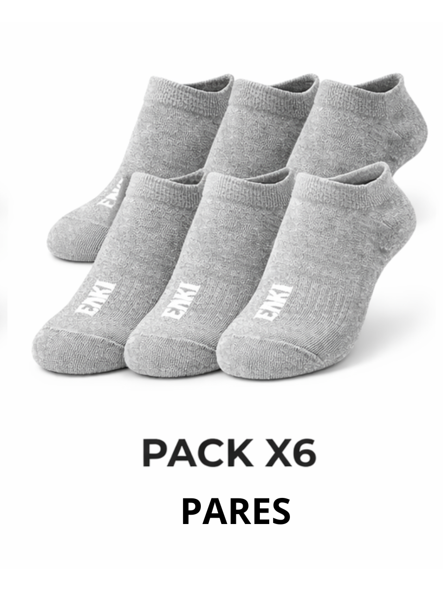 MEDIAS PACK X6 HOMBRE ALGODÓN - GRIS CLARO - 1