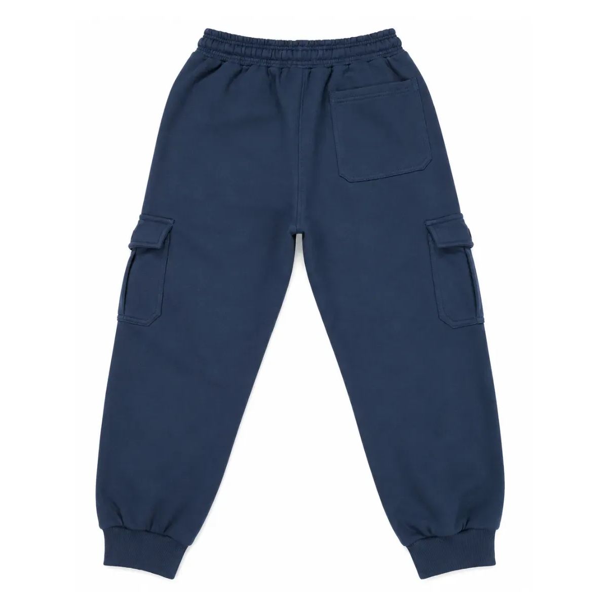 JOGGER CARGO HOMBRE ALGODÓN FRANELA AZUL ÍNDIGO PUÑO RIB 5 BOLSILLOS URBANO CASUAL - 6