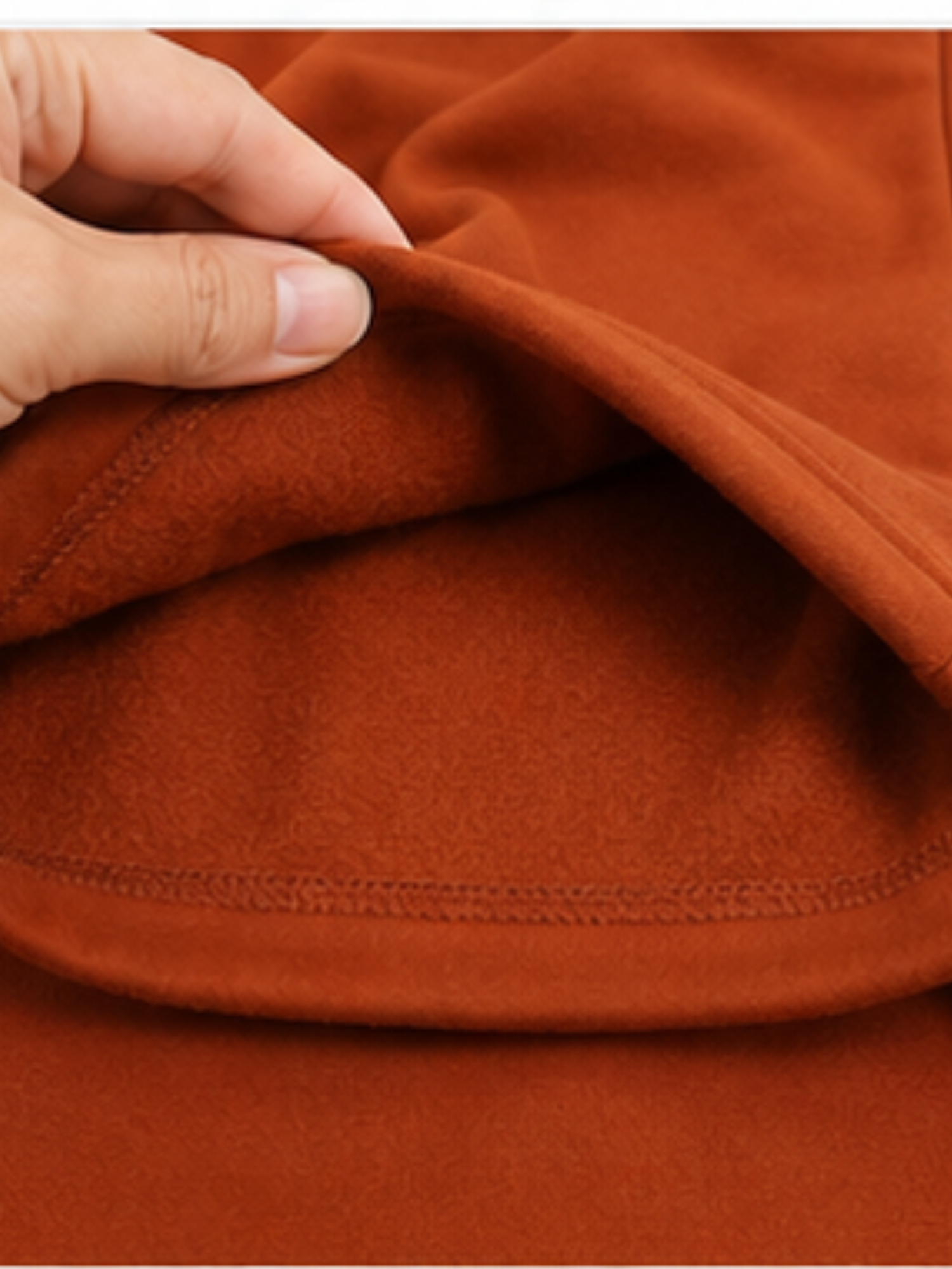 PANTALON PALAZO FRANELA TERRACOTA CINTURA ELASTICA CON CORDON - 4