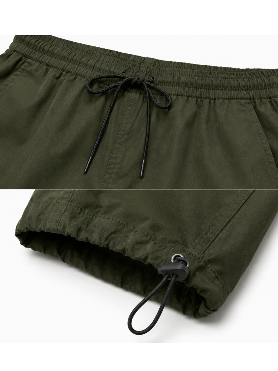 PANTALÓN CARGO MUJER CONVERTIBLE TELA MOJADA URBANO VERDE MILITAR - 5