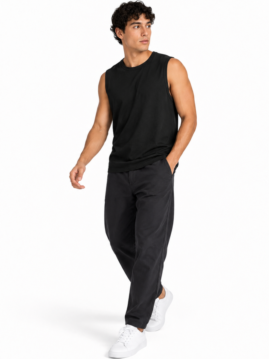 POLO MANGA CERO HOMBRE ALGODON CUELLO REDONDO FIT SLIM BASICO CASUAL DEPORTIVO GYM USO DIARIO - 7