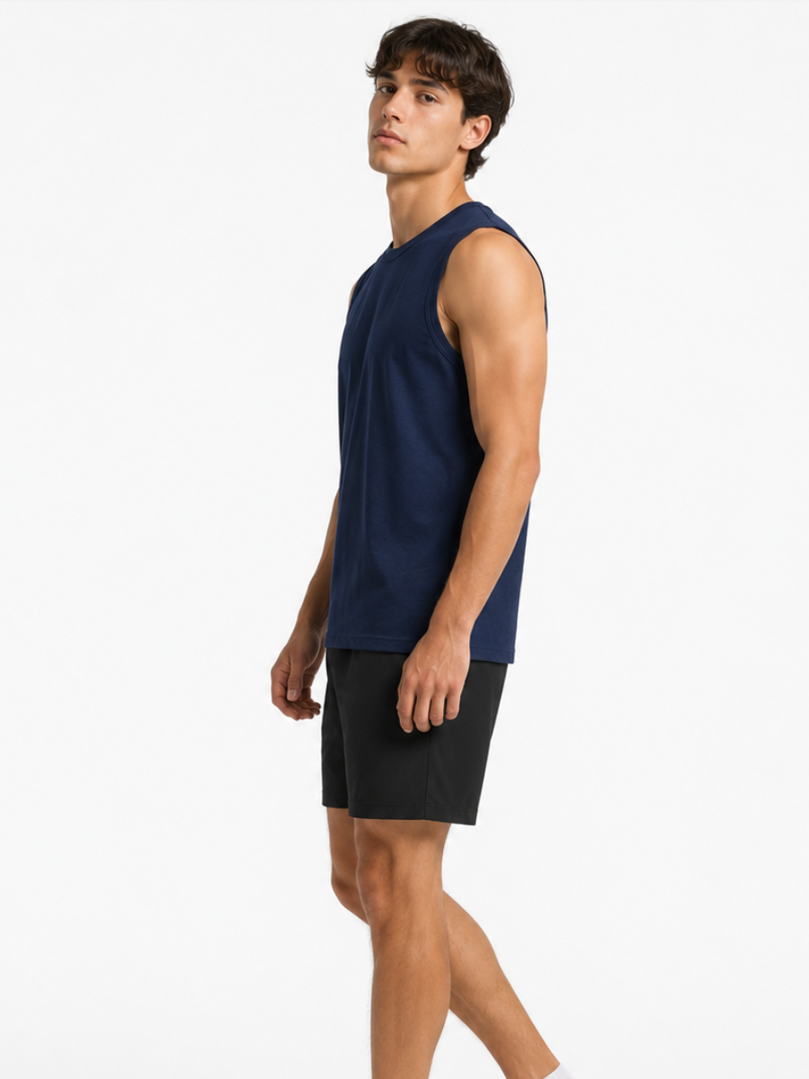 POLO MANGA CERO HOMBRE ALGODON JERSEY CUELLO REDONDO SLIM FIT CASUAL DEPORTIVO GYM USO DIARIO PERU - 4