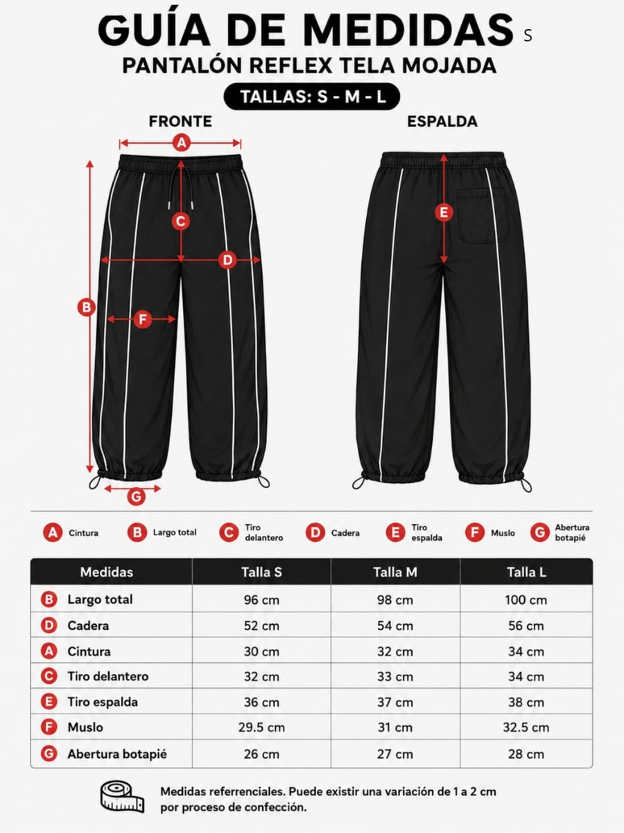 PANTALON PARACHUTE OVERSIZED HOMBRE WIDE LEG PIERNA ANCHA NEGRO - 3