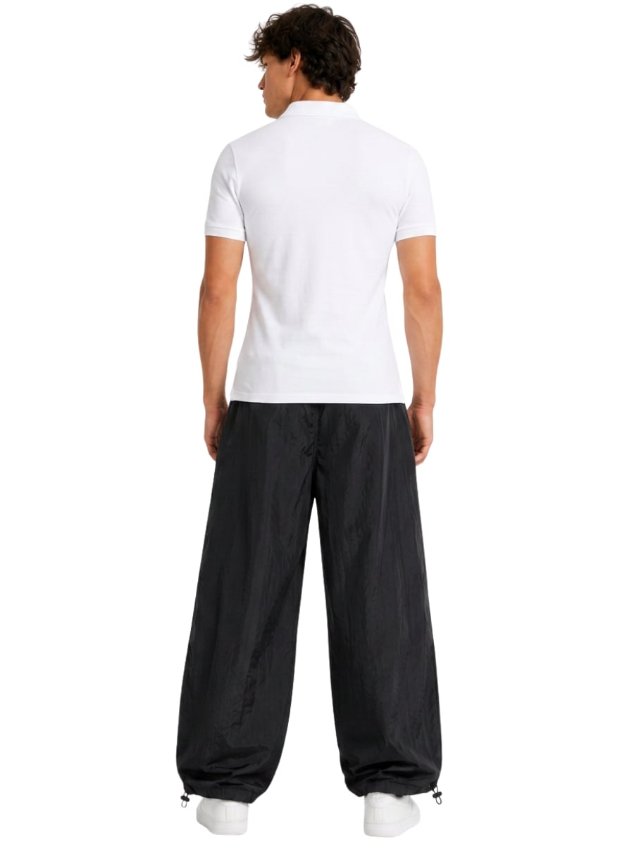 PANTALON PARACHUTE OVERSIZED HOMBRE WIDE LEG PIERNA ANCHA NEGRO - 4