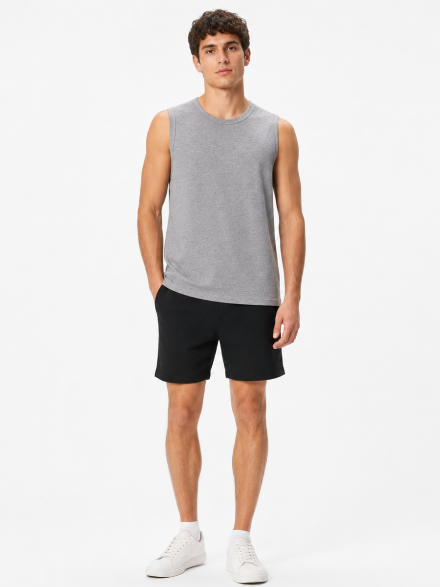 POLO SIN MANGAS SLIM FIT DE ALGODON JERSEY PARA HOMBRE - BASICO CASUAL Y DEPORTIVO - 1