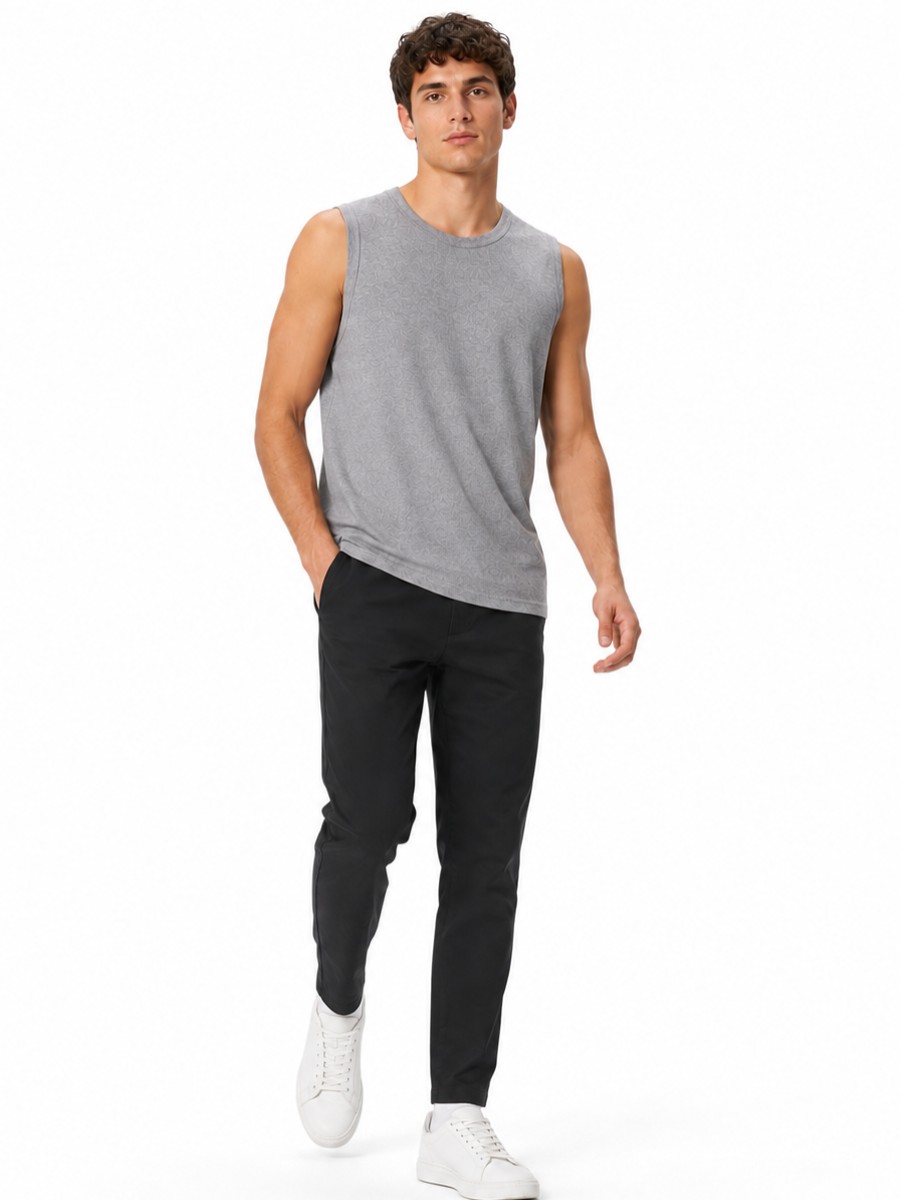 POLO SIN MANGAS SLIM FIT DE ALGODON JERSEY PARA HOMBRE - BASICO CASUAL Y DEPORTIVO - 7