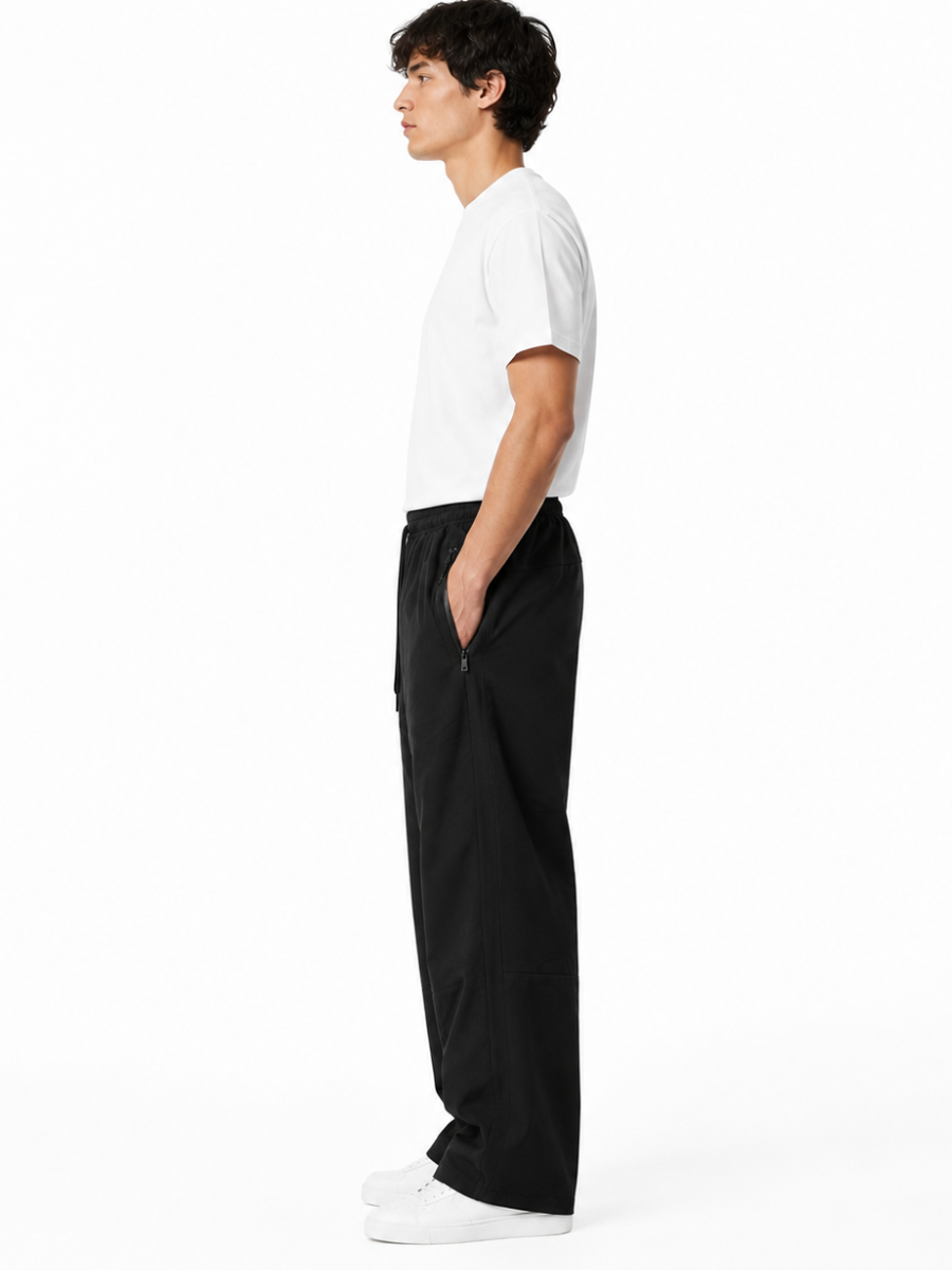 PANTALÓN  URBANO HOMBRE DEPORTIVO MALLA CASUAL BOLSILLOS CON CIERRE PRETINA ELÁSTICA - 4