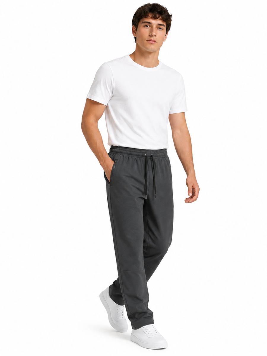 PANTALÓN URBANO HOMBRE DEPORTIVO MALLA CASUAL BOLSILLOS CON CIERRE PRETINA ELÁSTICA - 1