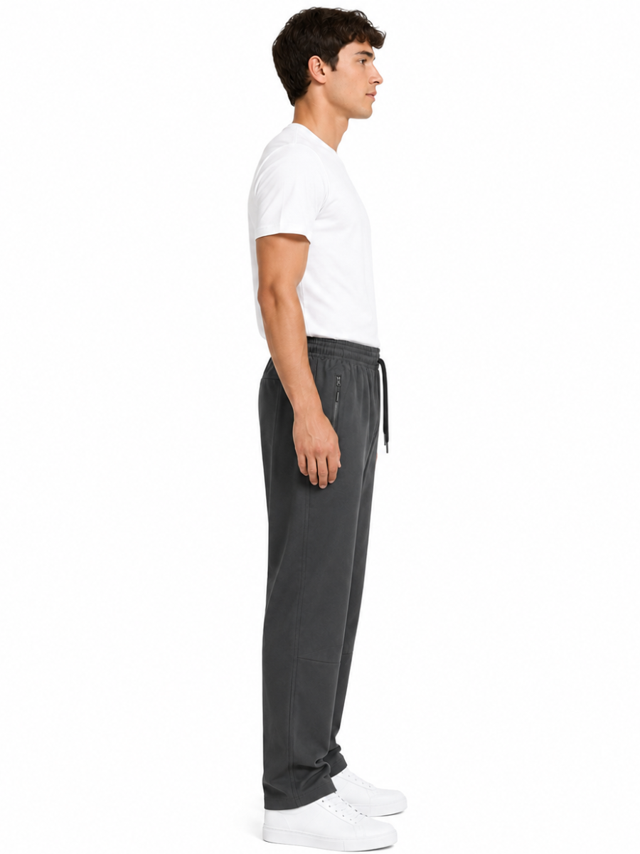 PANTALÓN URBANO HOMBRE DEPORTIVO MALLA CASUAL BOLSILLOS CON CIERRE PRETINA ELÁSTICA - 4