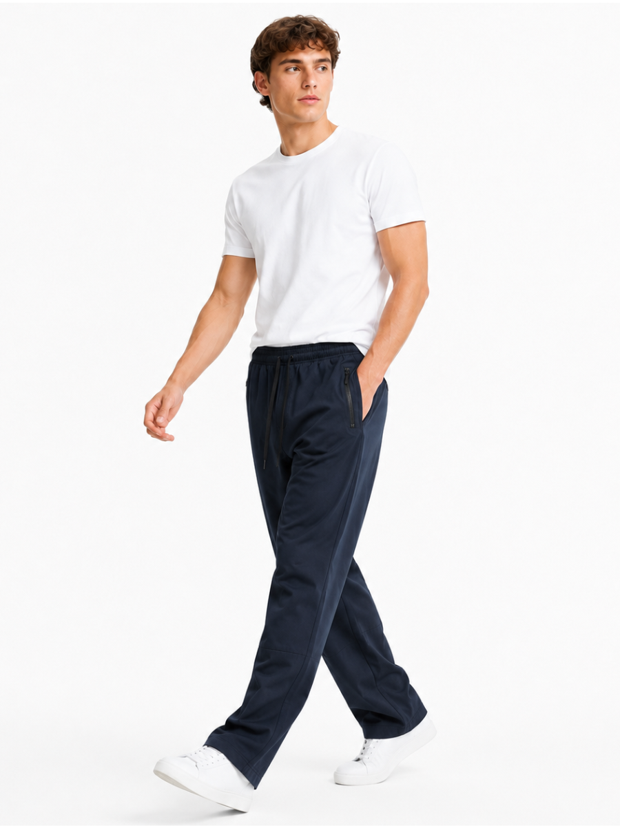 PANTALON DEPORTIVO HOMBRE JOGGER PARA GYM CON BOLSILLOS CON CIERRE Y CINTURA ELASTICA AJUSTABLE - 1