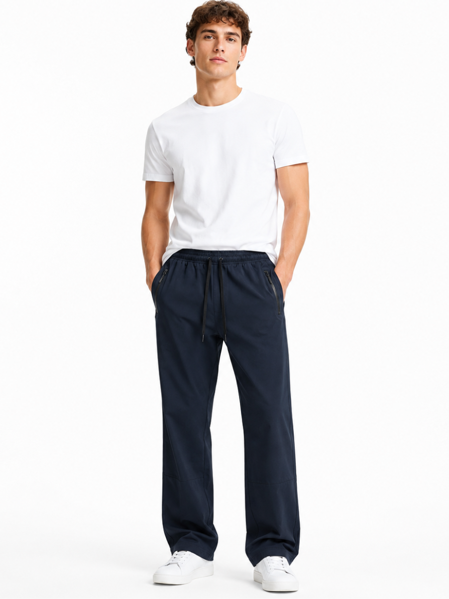 PANTALON DEPORTIVO HOMBRE JOGGER PARA GYM CON BOLSILLOS CON CIERRE Y CINTURA ELASTICA AJUSTABLE - 3