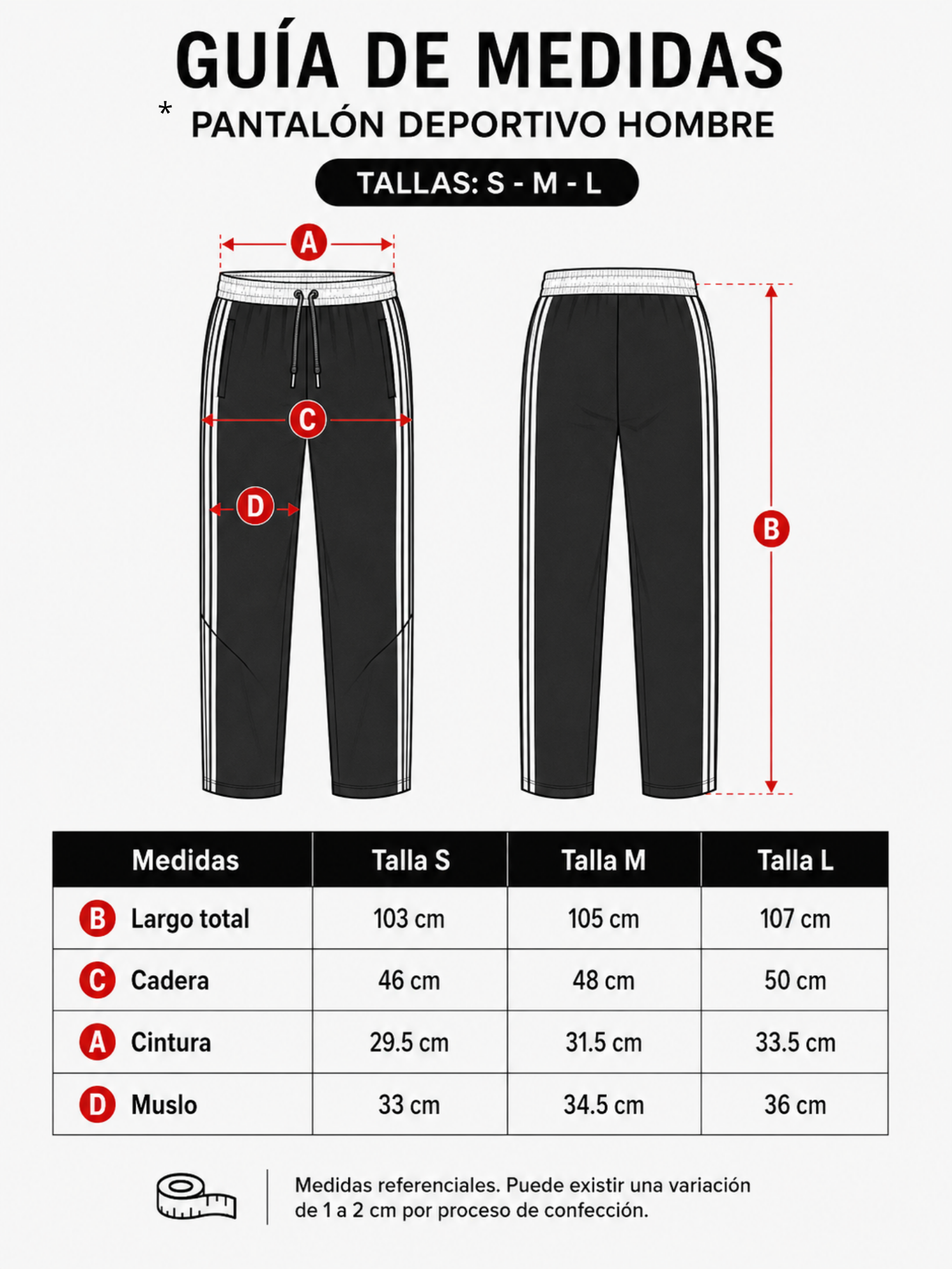 PANTALON DEPORTIVO JOGGER HOLGADO PARA HOMBRE CON FRANJAS LATERALES Y BOLSILLOS - 2