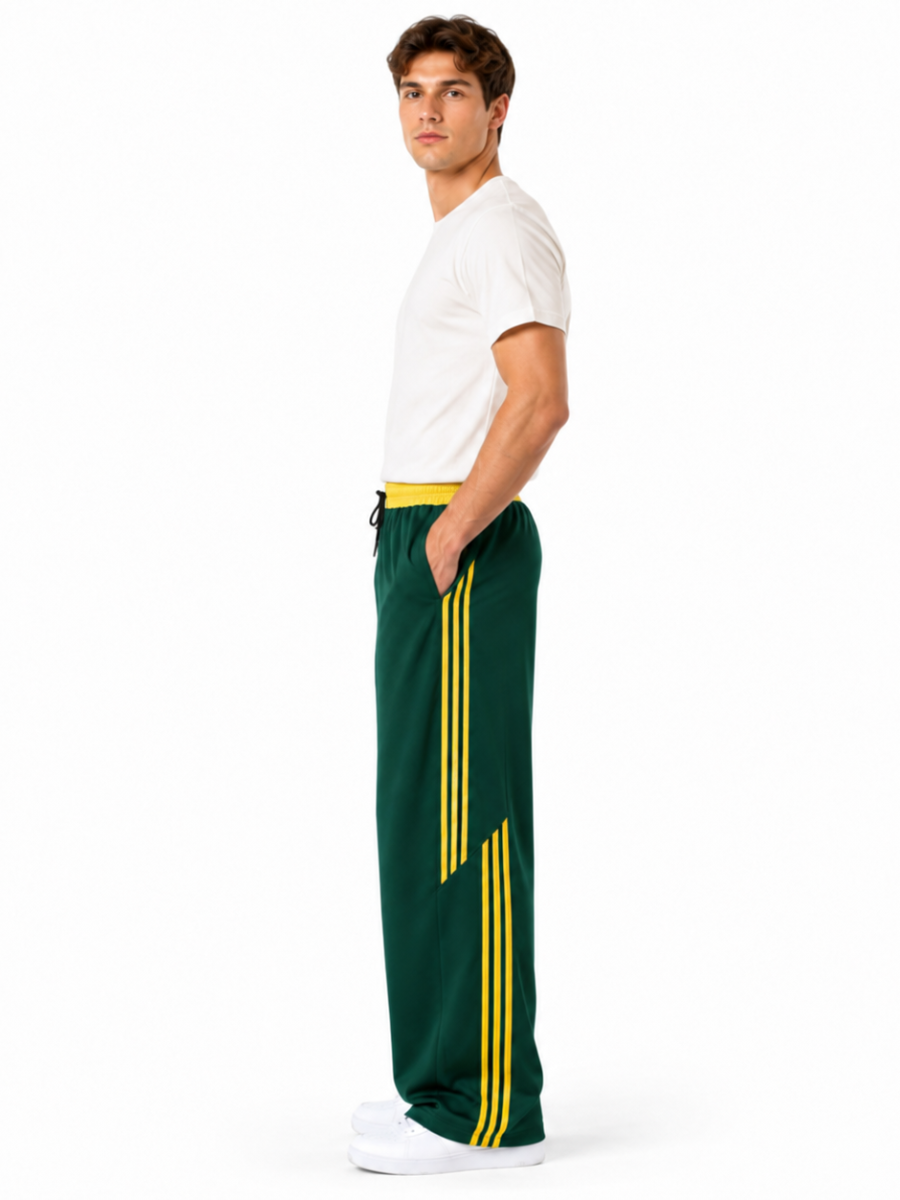 PANTALON DEPORTIVO JOGGER HOLGADO PARA HOMBRE CON FRANJAS LATERALES Y BOLSILLOS - 3