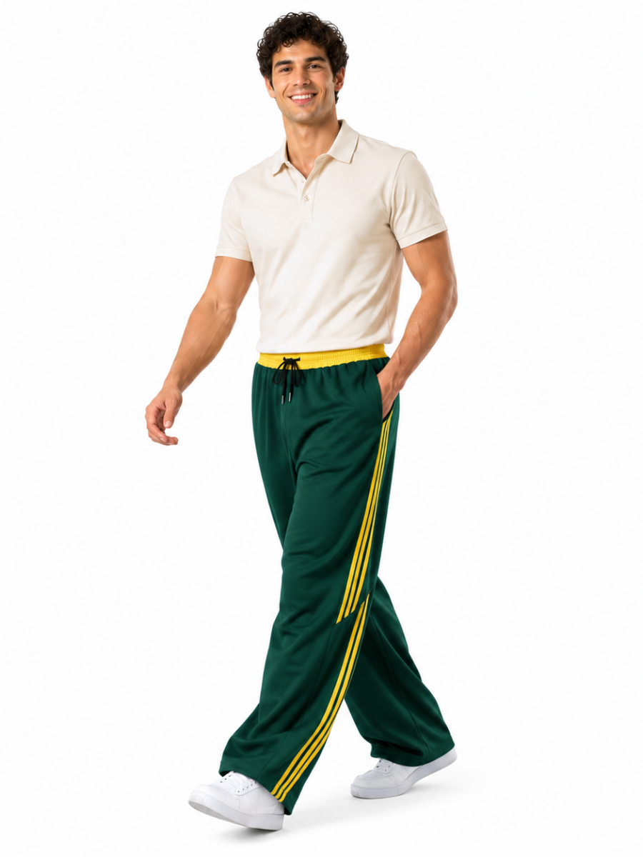 PANTALON DEPORTIVO JOGGER HOLGADO PARA HOMBRE CON FRANJAS LATERALES Y BOLSILLOS - 5