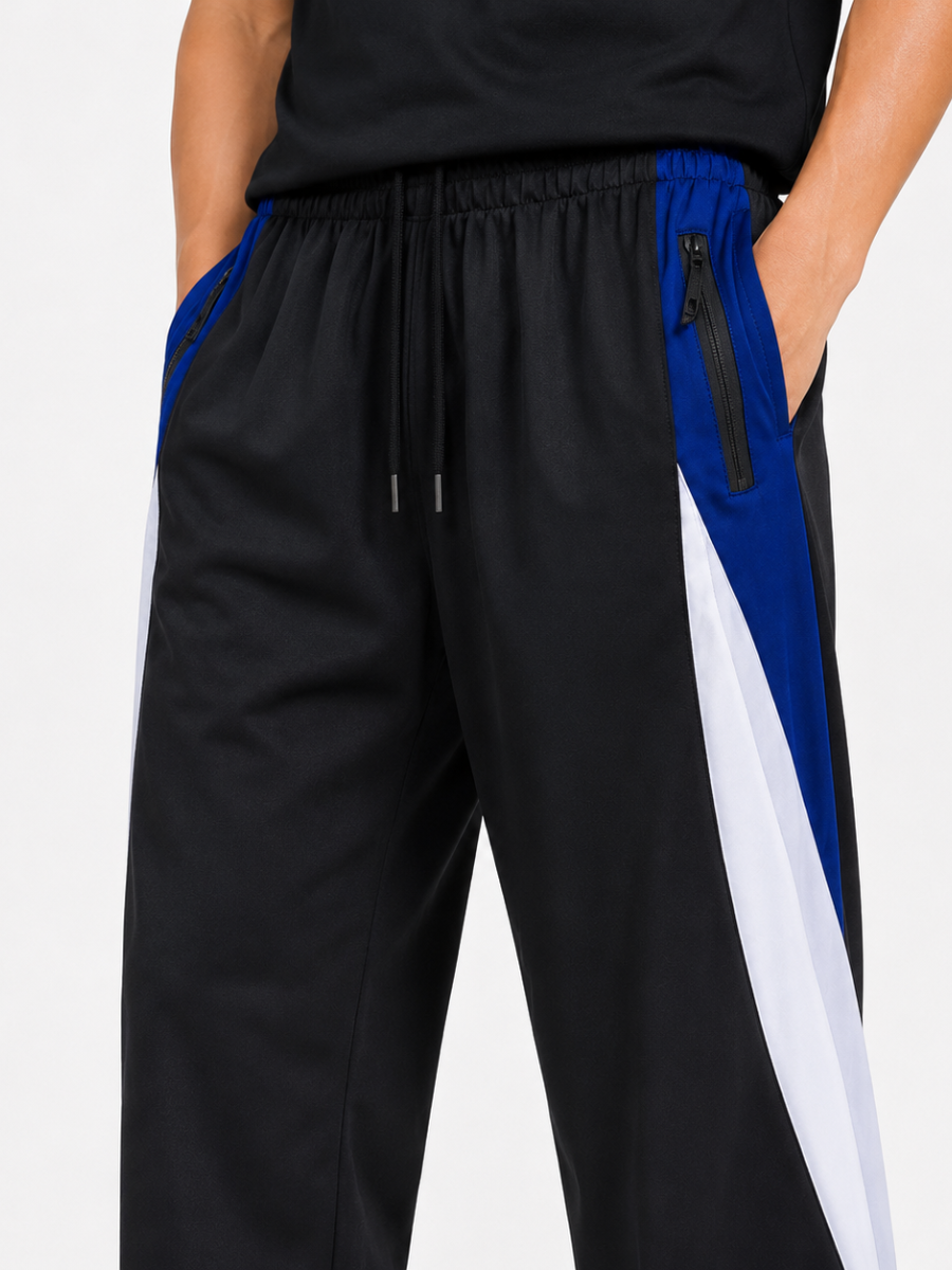 PANTALON DEPORTIVO HOMBRE PIERNA ANCHA WIDE LEG BOLSILLOS CON CIERRE TELA NOVA BUZO ENTRENAMIENTO - 6