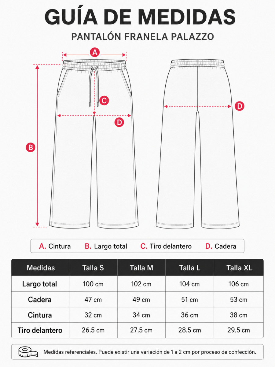 PACK X2 PANTALONES PALAZZO DE FRANELA PARA MUJER ESTILO CASUAL ANCHO GRIS Y NEGRO - 4