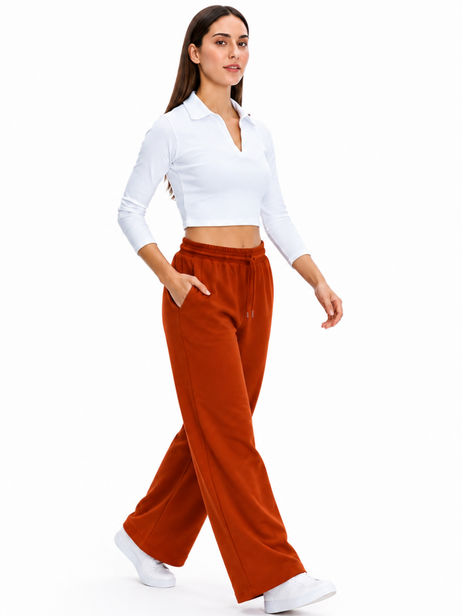 PACK X3 PANTALONES PALAZZO DE FRANELA PARA MUJER ESTILO CASUAL ANCHO NEGRO LACRE Y GRIS - 8