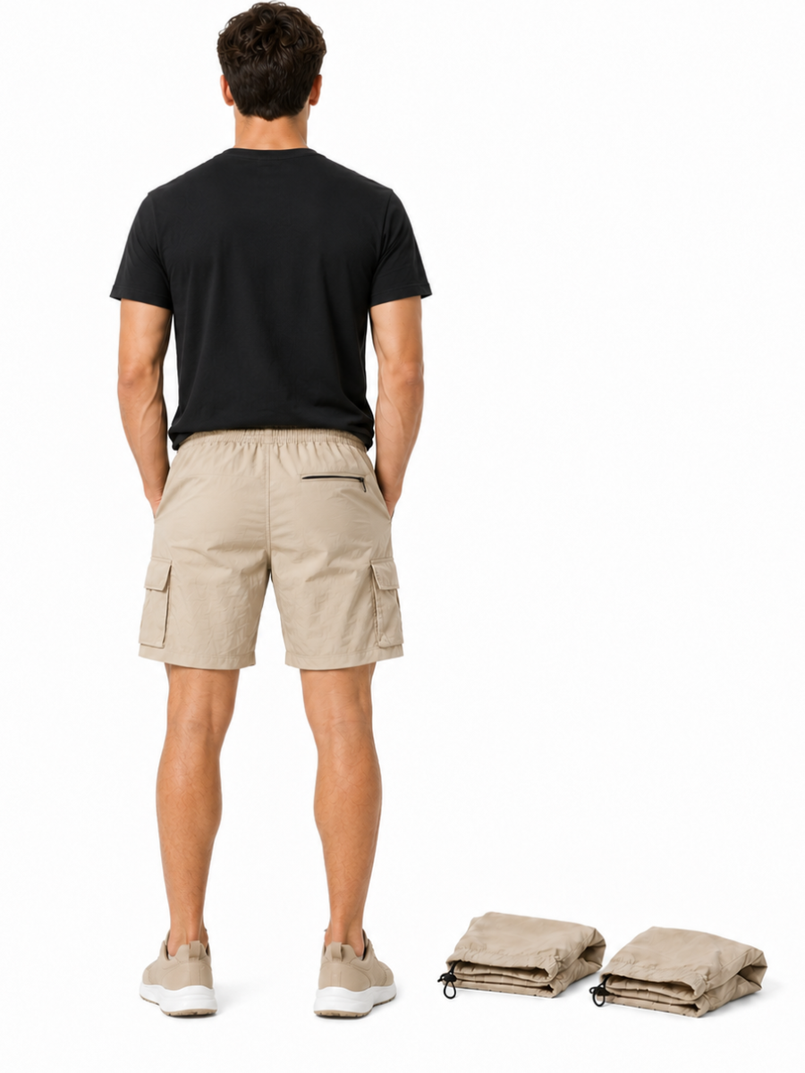 2XPACK PANTALON CARGO CONVERTIBLE 2 EN 1 PARA HOMBRE SECADO RAPIDO TREKKING TONOS BEIGE Y HUESO - 3