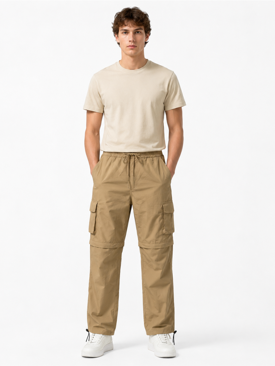 2XPACK PANTALON CARGO CONVERTIBLE 2 EN 1 PARA HOMBRE SECADO RAPIDO TREKKING TONOS BEIGE Y HUESO - 5