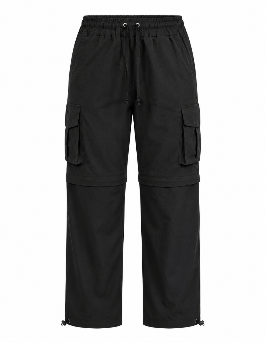 PACK X3 PANTALON CARGO 2 EN 1 CONVERTIBLE  HOMBRE TELA MOJADA VIAJE Y TREKKING VERDE HUESO NEGRO - 3