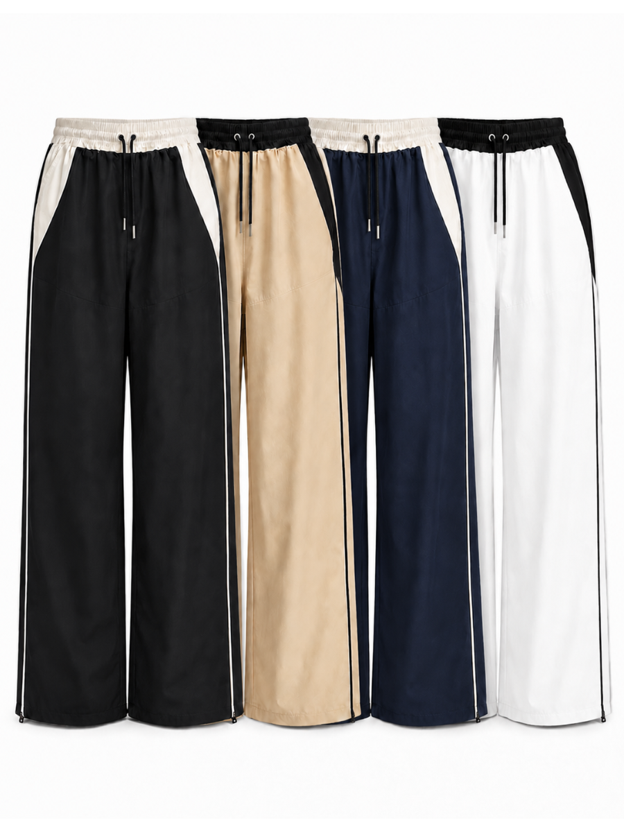 PANTALON HOMBRE WIDE LEG TELA NOVA NEGRO BEIGE AZUL BLANCO - 1