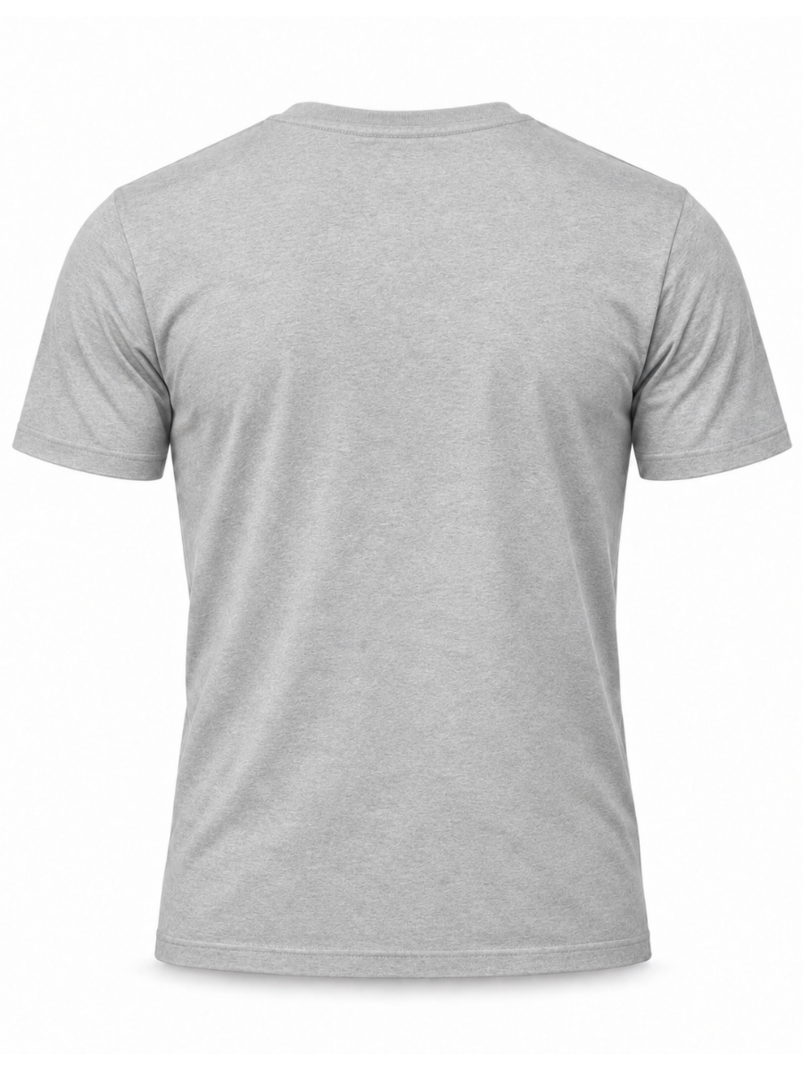 POLO SLIM FIT HOMBRE BÁSICO CUELLO REDONDO ALGODÓN CASUAL GRIS MELANGE - 3