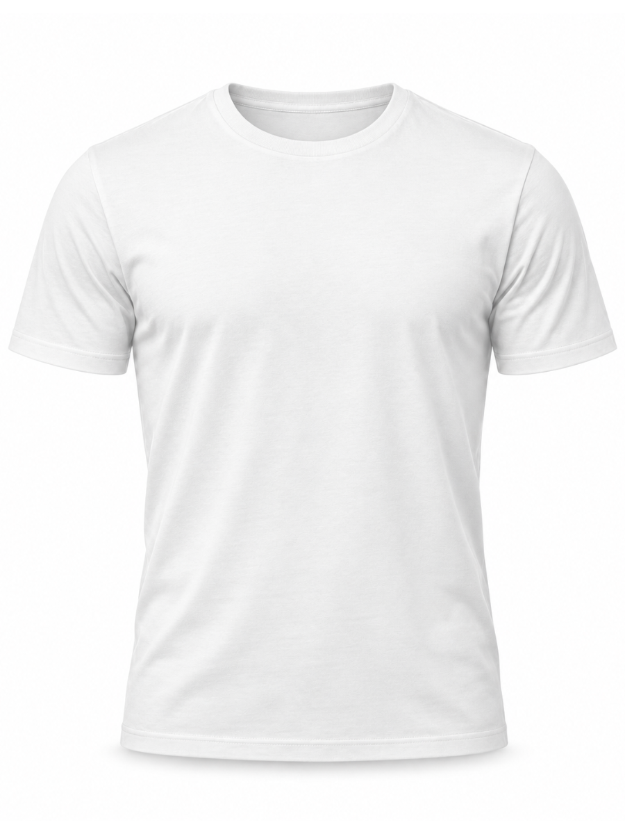 POLO SLIM FIT HOMBRE BÁSICO CUELLO REDONDO ALGODÓN CASUAL BLANCO - 1