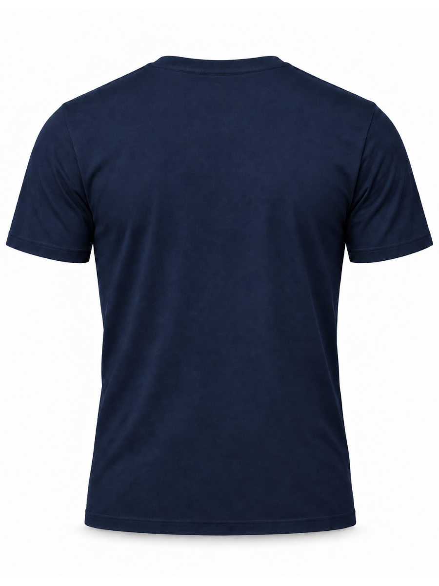 PACK 2 POLO SLIM FIT HOMBRE BÁSICO CUELLO REDONDO ALGODÓN CASUAL GRIS MELANGE AZUL MARINO - 2