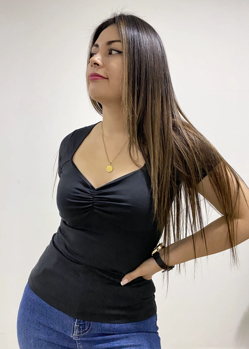 POLO MANGA CORTA ALGODÓN LICRADO PEINADO PARA MUJER SIDE OF ME ESTEFANIA - 3