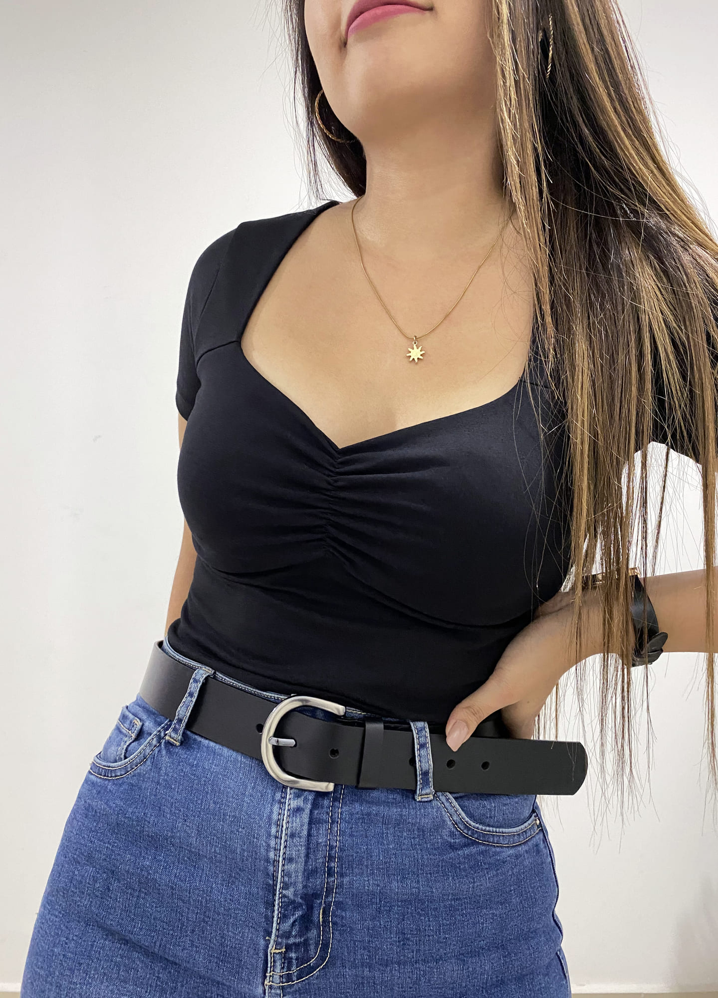 POLO MANGA CORTA ALGODÓN FULL LICRA PEINADO PARA MUJER SIDE OF ME ESTEFANIA - 3