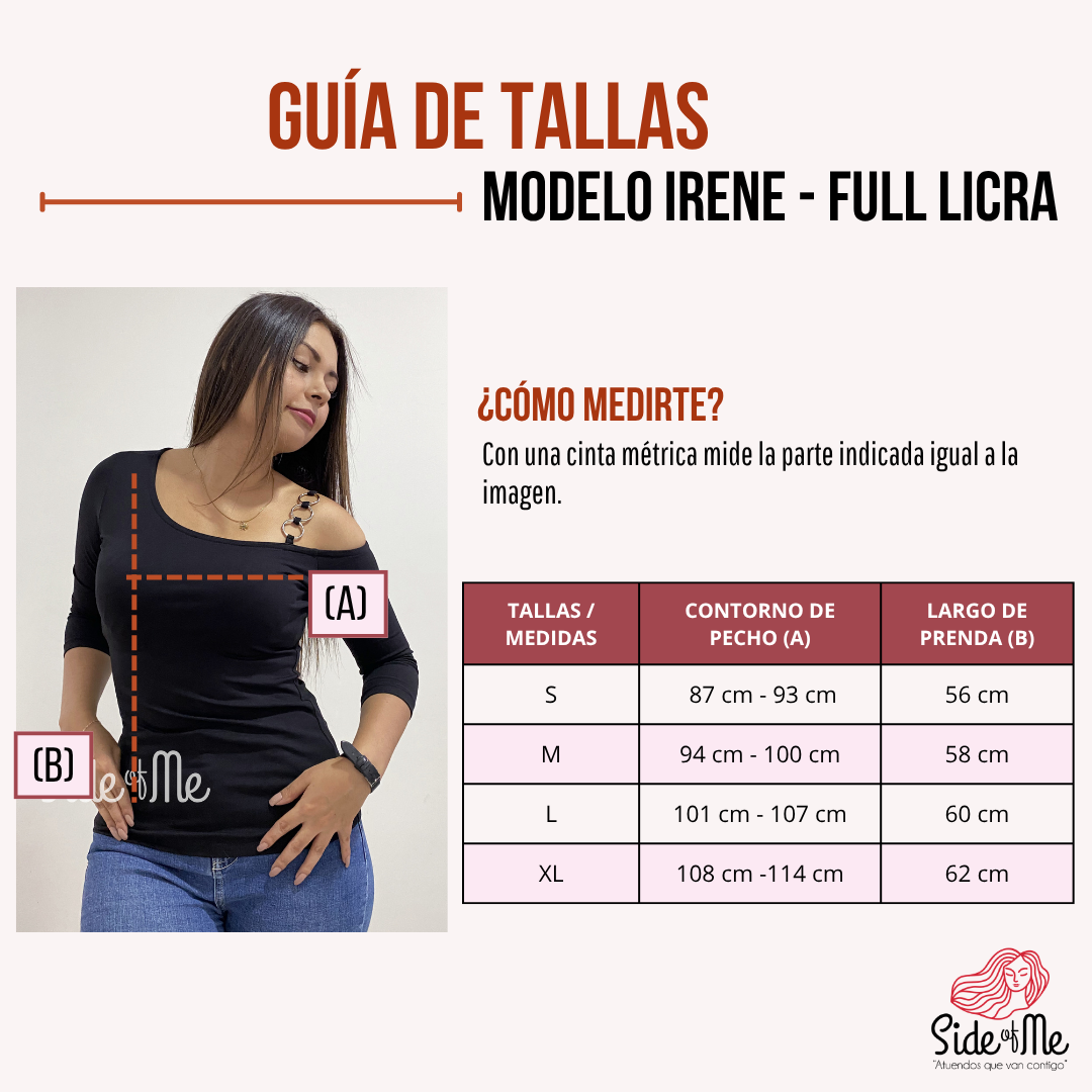 POLO MANGA 3/4 ALGODÓN FULL LICRA PEINADO PARA MUJER SIDE OF ME IRENE - 5