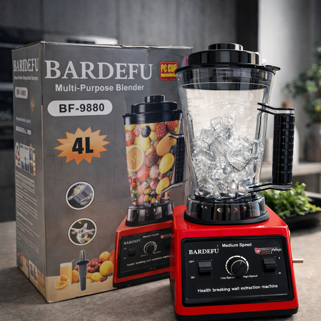 LICUADORA DOBLE VASO BARDEFU BF-9880 4L MULTIUSO - 4