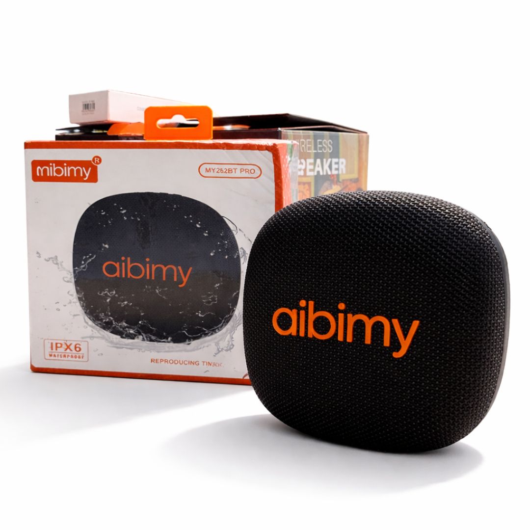 PARLANTE BLUETOOTH 8HRS AIBIMY, RESISTENTE AL AGUA - NEGRO - 1