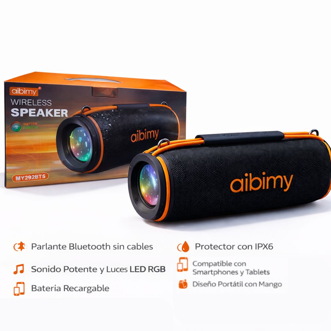 PARLANTE BLUETOOTH AIBIMY MY292BTS – PORTÁTIL - 4