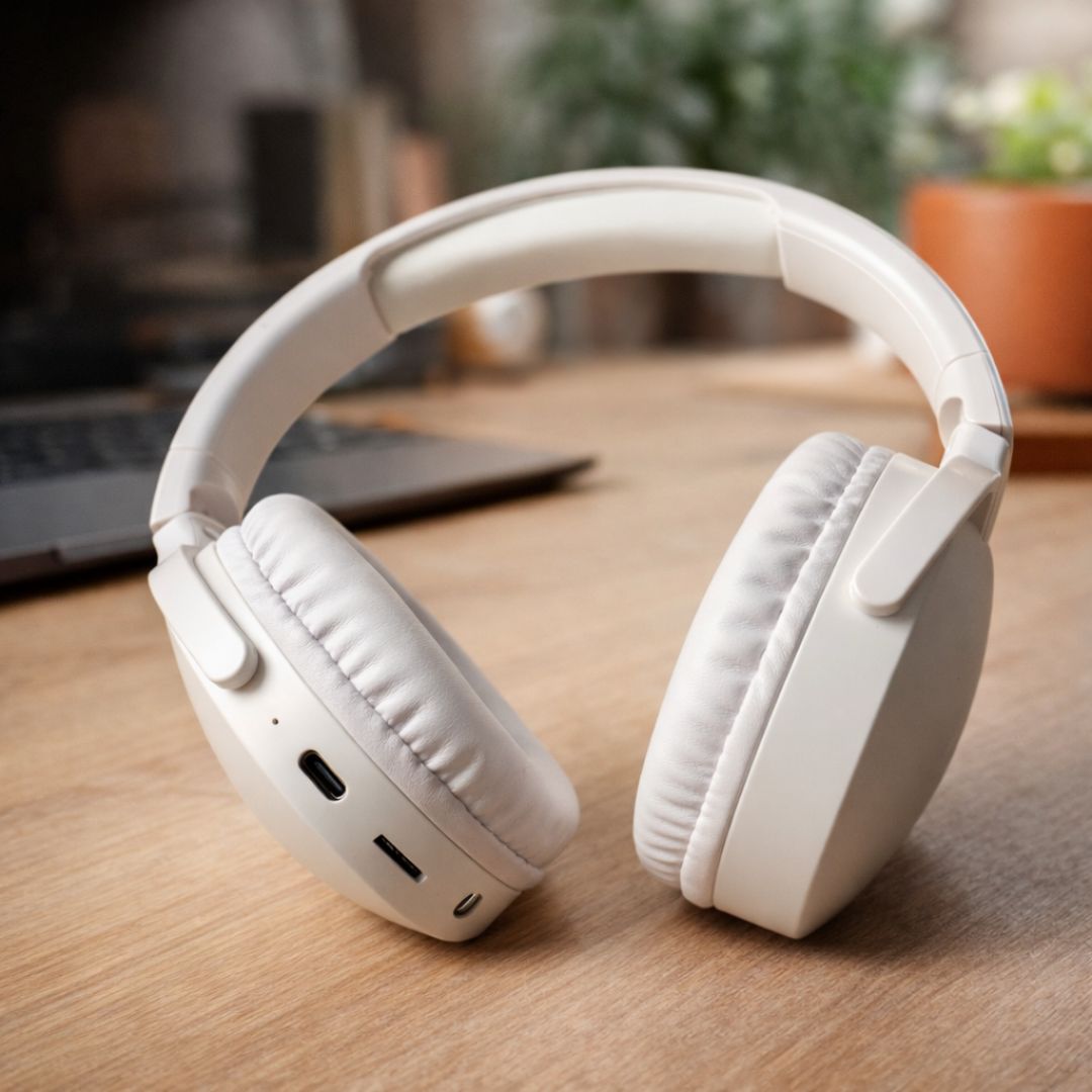 AUDÍFONOS MUSIC HEADPHONE SD1106 HI-FI - BLANCO - 5