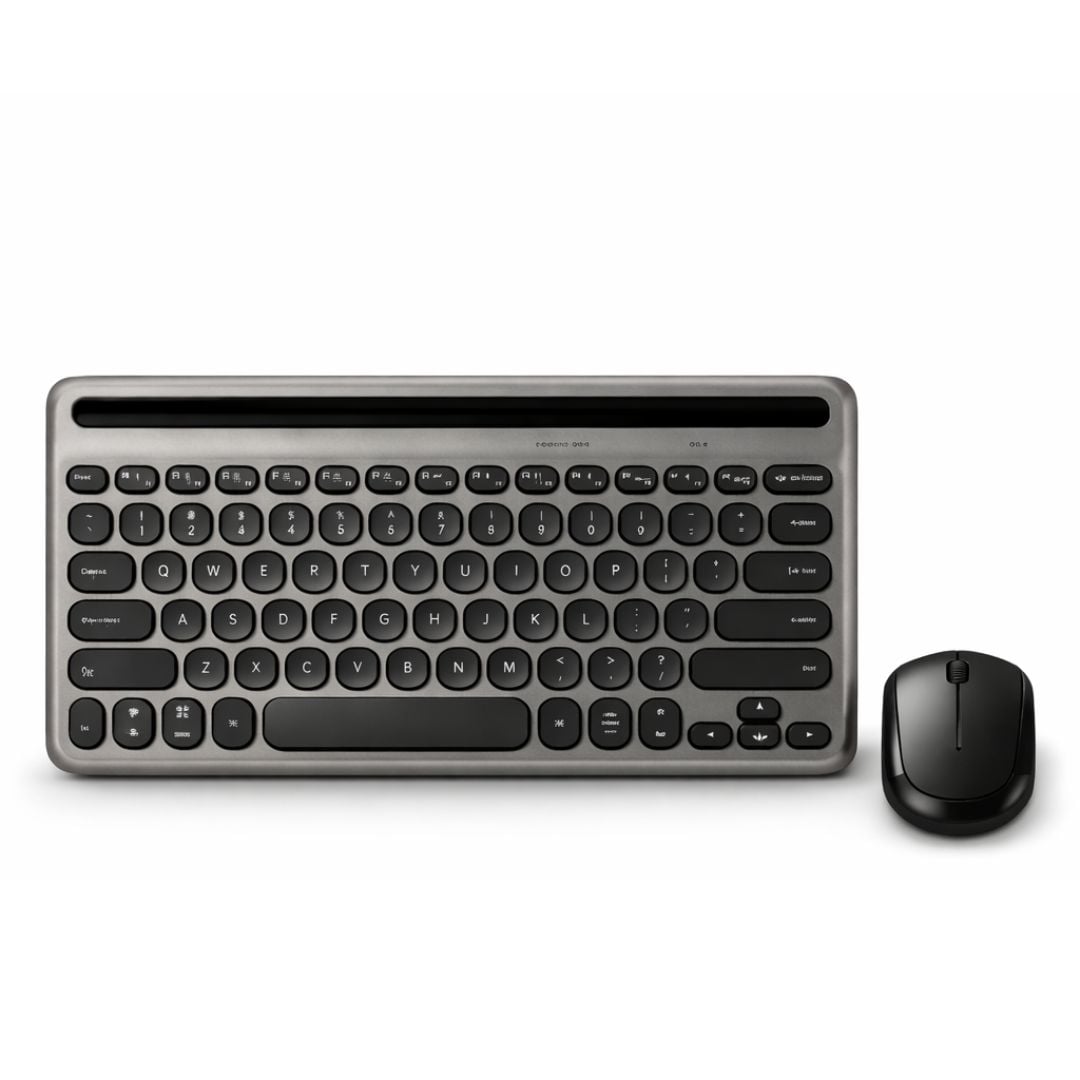 KIT TECLADO Y MOUSE INALÁMBRICO BLUETOOTH - Negro - 1