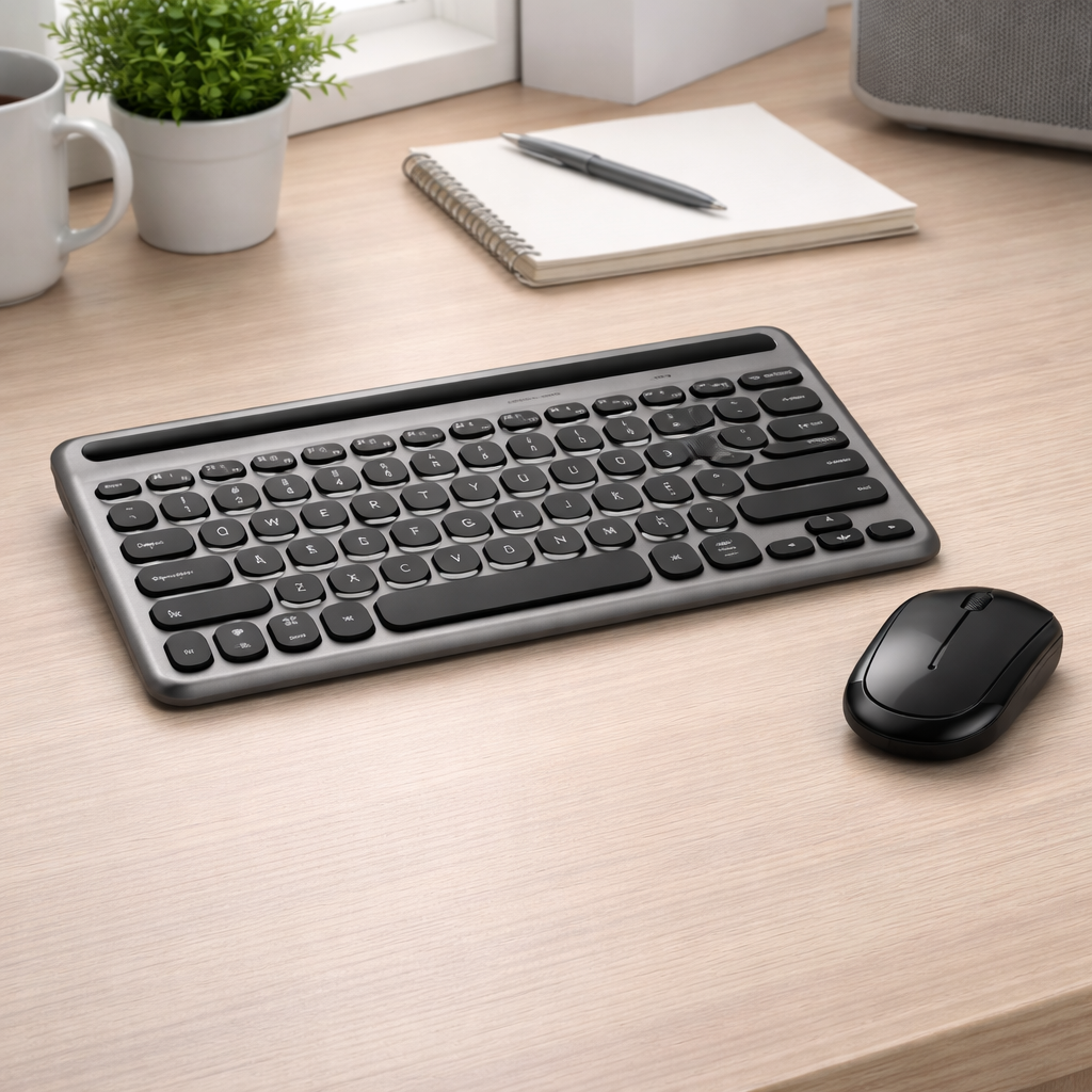 KIT TECLADO Y MOUSE INALÁMBRICO BLUETOOTH - Negro - 3