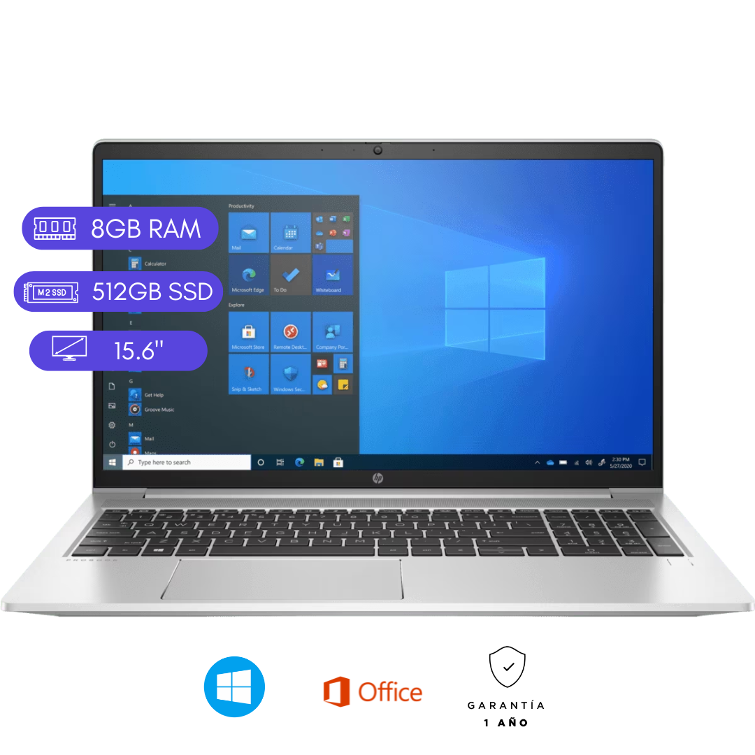 LAPTOP REACONDICIONADA HP PROBOOK 450 G8 CORE I7 11VA 8GB RAM 512GB SSD - 1