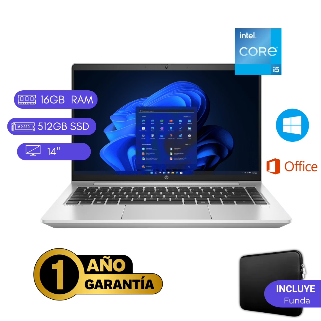 LAPTOP REACONDICIONADA HP PROBOOK 440 G9 CI5 12VA 16GB RAM 512GB SSD PLATEADO - 1