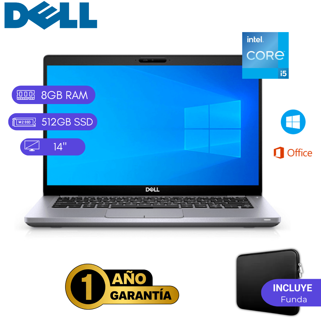 LAPTOP REACONDICIONADA DELL LATITUDE 5410 INTEL CORE I5 10MA 8GB RAM 512GB SSD 14 PULGADAS - 1