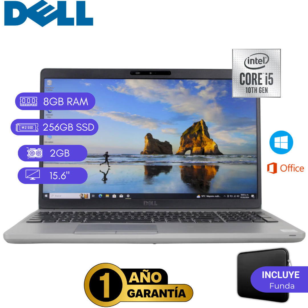 LAPTOP REACONDICIONADA DELL LATITUDE 5511 INTEL CORE I5 10MA 8GB RAM 256GB SSD 2GB VIDEO 15.6 PULGADAS - 1