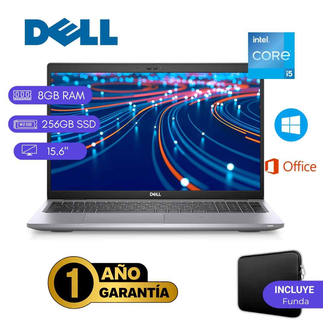 LAPTOP REACONDICIONADA DELL LATITUDE 5520 INTEL CORE I5 11VA 8GB RAM 256GB SSD 15.6 PULGADAS - 1